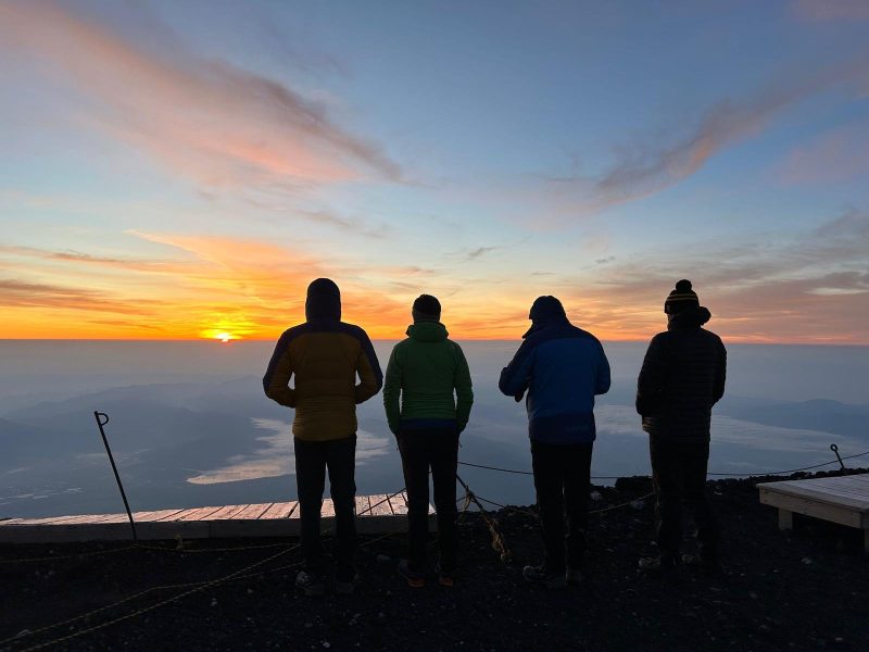 Á tindi Fuji fjalls