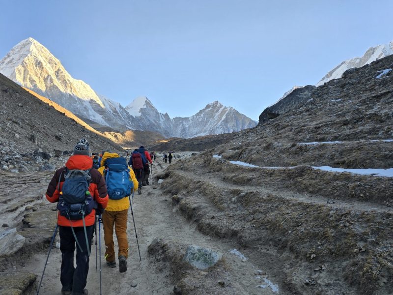 Á leið í Grunnbúðir Everest